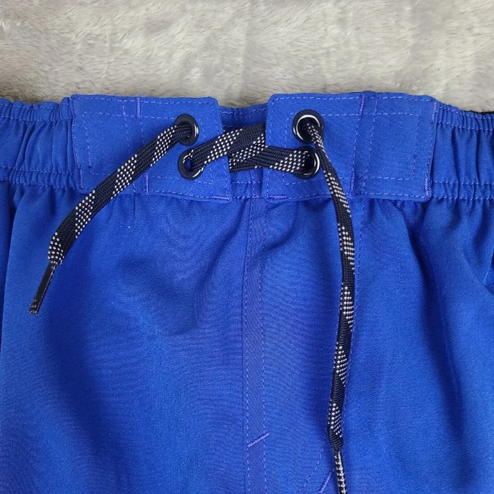 Nike Men's 9 Inch Contend Short Volley‎ Swim Shorts Black Size Small Blue
